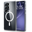 Etui ESR do Samsung Galaxy S25 Ultra, Classic Hybrid Halolock MagSafe, Przezroczyste + Szkło Hartowane 9H