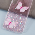 Etui do Samsung Galaxy S24, Glitter Butterfly, różowe