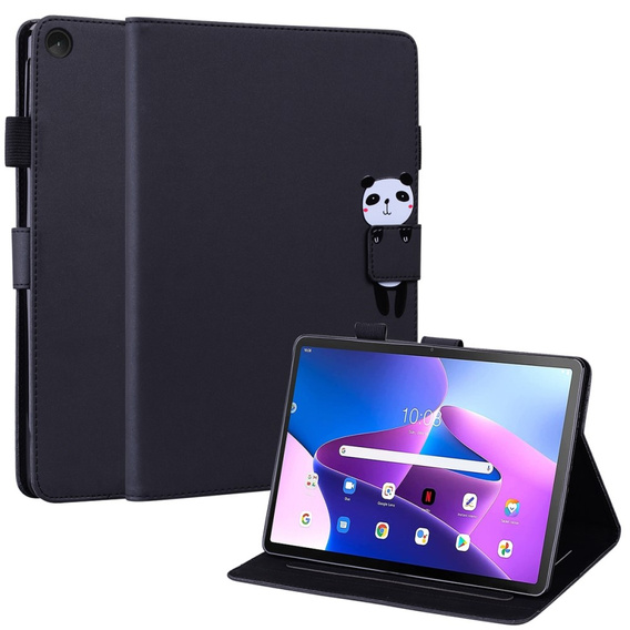 Etui do Lenovo Tab M10 Plus 10.6 Gen 3, z klapką, animal, czarne