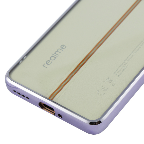 Etui do Realme 11 Pro 5G / Pro+ 5G, Electroplating Frame, przezroczyste / fioletowe