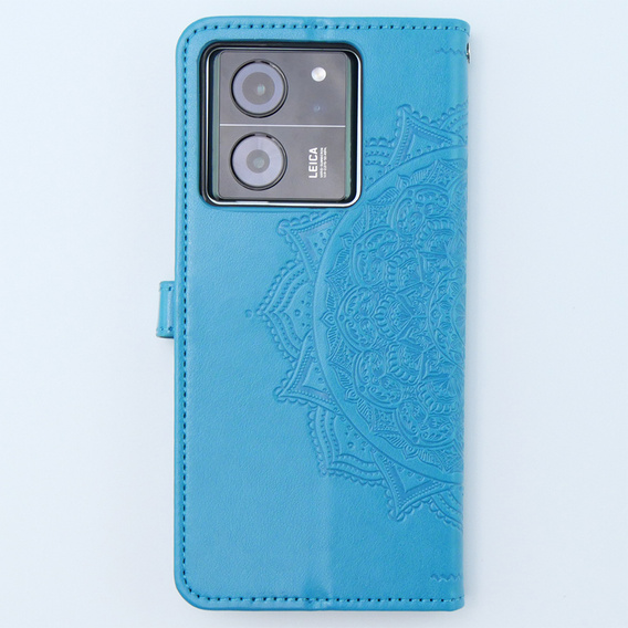 Etui z klapką do Xiaomi 13T / 13T Pro, Mandala, niebieskie