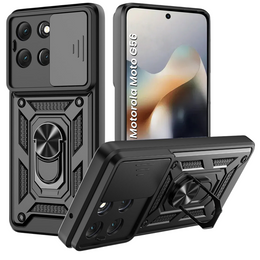 Etui pancerne do Motorola Moto G56 5G, CamShield Slide, niebieskie