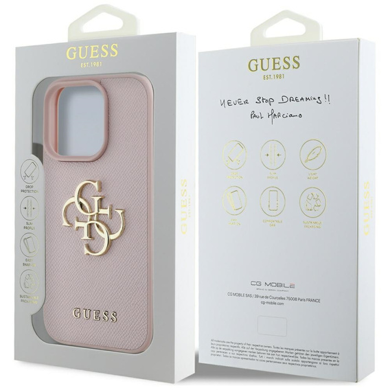 Etui GUESS Grained Big 4G and Classic Logo do iPhone 16 Pro