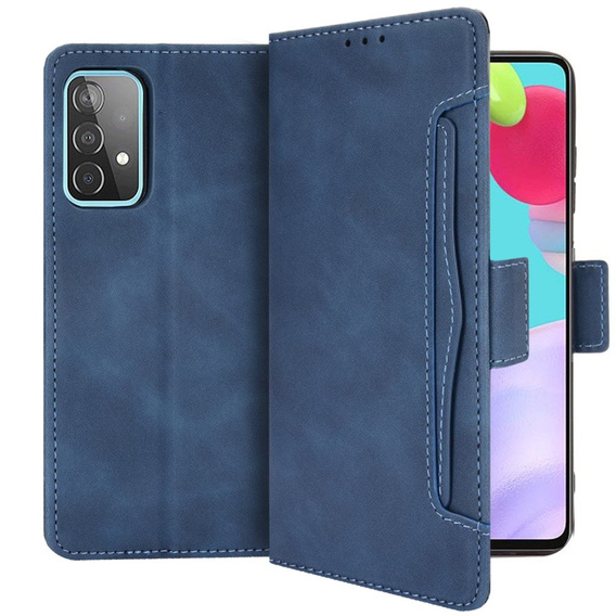 Etui z klapką do Samsung Galaxy A52 / A52s, Card Slot, niebieskie