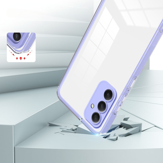 Etui do Samsung Galaxy M34 5G, Fusion Hybrid, przezroczyste / fioletowe