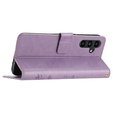 Etui z klapką do Samsung Galaxy A55 5G, Butterfly, fioletowe
