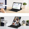 Etui z klawiaturą do Lenovo Tab M11, Rotary 360° Leather, czarne