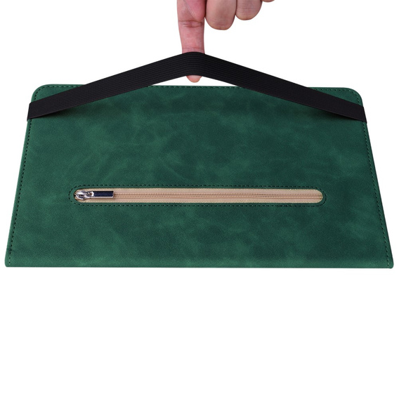 Etui do Lenovo Tab P11 Pro Gen 2 TB132FU TB132XU 11.2", Wallet Pen Slot, zielone