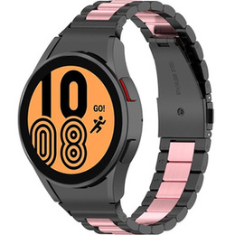 Pasek Bransoleta do Samsung Galaxy Watch 4/5/6 40/42/43/44/45/46/47mm, Czarna / Różowa