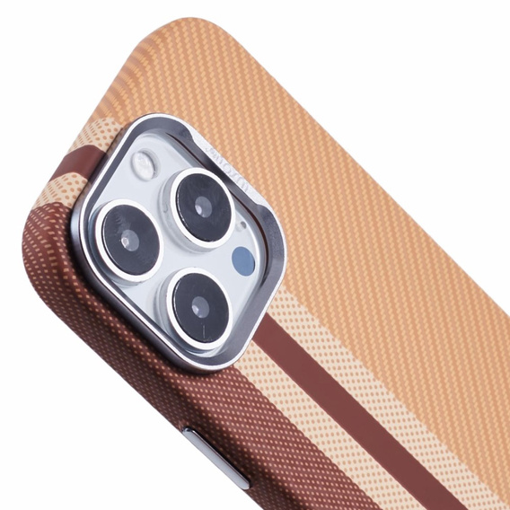 Etui do iPhone 16 Pro, Carbon Fiber MagSafe, żółte