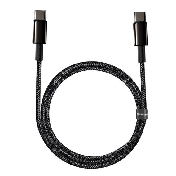 Baseus kabel USB-C na USB-C 1 m 100 W Tungsten - Czarny