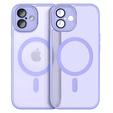 Etui do iPhone 16, do MagSafe, ERBORD Matt Case, fioletowy + Szkło na ekran