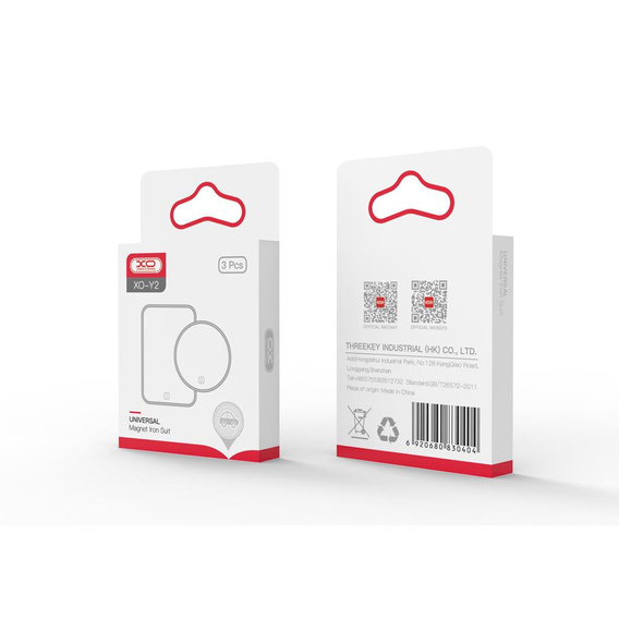 XO Y2 – Zestaw 3 Blaszek Magnetycznych do Uchwytu Samochodowego