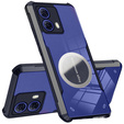 Etui do Motorola Moto G85, z blaszką magnetyczne, przezroczyste / czarne