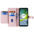 Etui z klapką do Motorola Moto G53 5G/ G23 4G/ G13 4G, Wallet Zipper Pocket, różowe