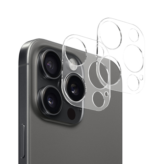 2x Szkło hartowane na aparat ERBORD do iPhone 15 Pro / 15 Pro Max, przezroczyste