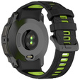 Pasek silikonowy do Garmin Instinct 3 Solar / Instinct 3 AMOLED 50 mm, sportowy – czarno-zielony
