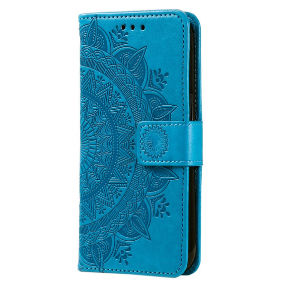 Etui z klapką do Oppo A17, Mandala, niebieskie