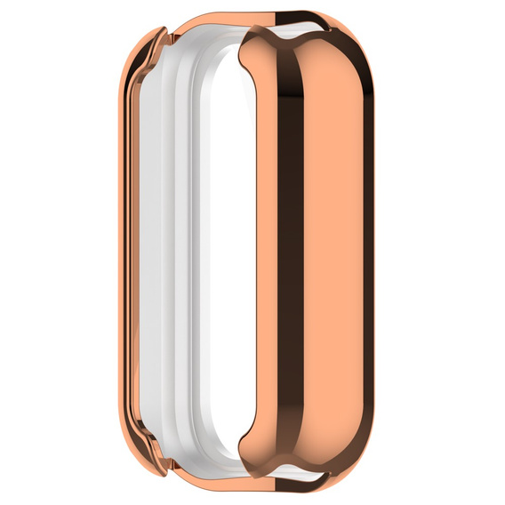 2w1 Etui z Osłoną do Xiaomi Redmi Smart Band 2 / Xiaomi Smart Mi Band 8 Active, Różowe złoto