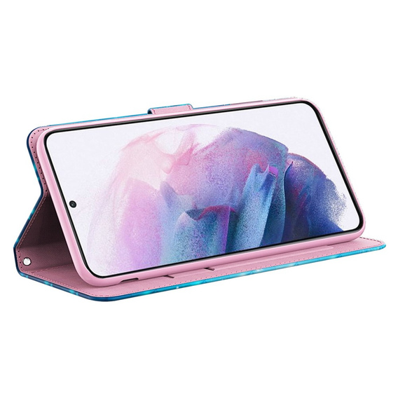 Etui z klapką do Samsung Galaxy A14 4G/5G, Wallet, Butterflies niebieskie