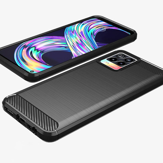 Etui do Realme 8 / 8 Pro, Karbon, czarne