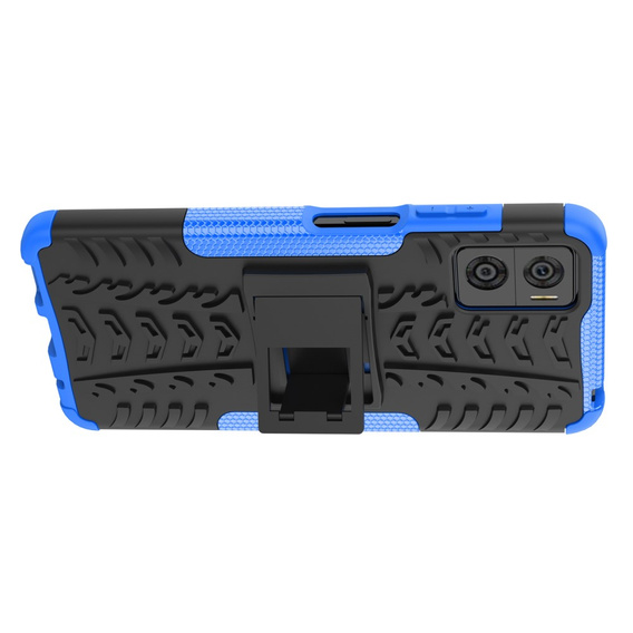 Etui do Motorola Moto E22 / E22i, Tire Armor, czarne / niebieskie