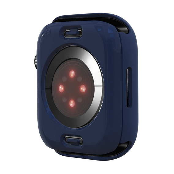 2w1 Etui + Szkło Hartowane do Apple Watch 7/8/9 45MM, Granatowe