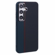 Etui do Samsung S25, Carbon Fiber MagSafe, czarne / niebieskie