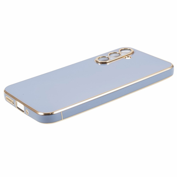 Etui do Samsung Galaxy S24+ Plus, Glamour CamShield, niebieskie