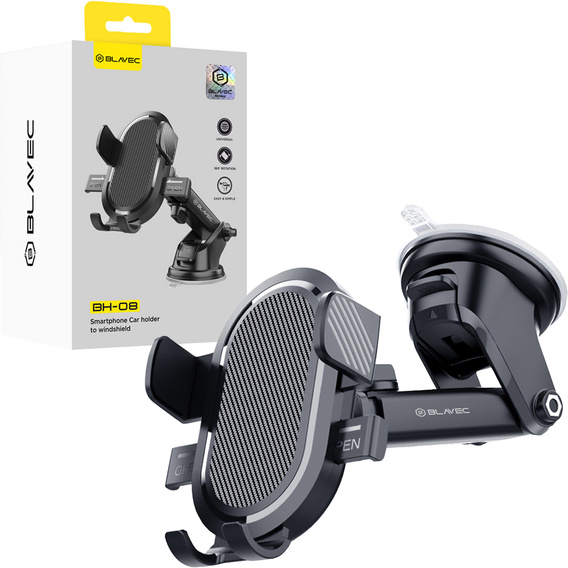 Uchwyt samochodowy do szyby z regulacją i automatycznym zaciskiem do smartfonów o szerokości od 6 do 8,5 cm