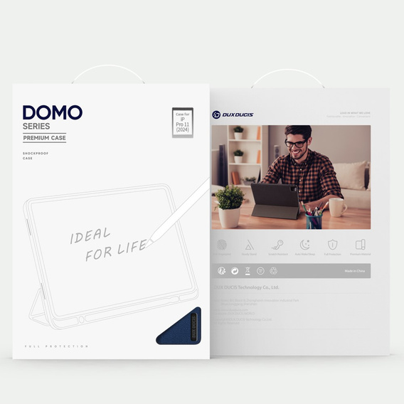 Etui do iPad Pro 13" 2024 (7 gen.), Dux Ducis Domo, niebieskie