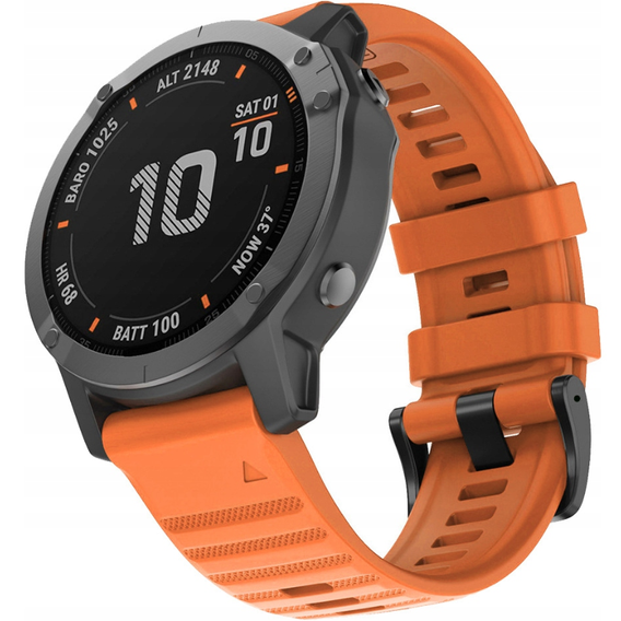 Pasek Silikonowy QuickFit do Garmin Fenix 26mm, Pomarańczowy