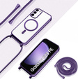 Etui do Samsung Galaxy S23 FE, Electro MagSafe, fioletowe + Szkło na ekran + Smycz