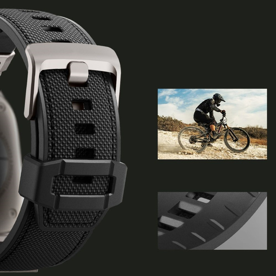 Pasek SPIGEN do Apple Watch 1/2/3/4/5/6/7/8/9/SE/Ultra/Ultra 2 42/44/45/49MM, Durapro Armor, Czarny