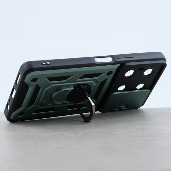 Etui pancerne do Infinix Note 30 5G, CamShield Slide, zielone