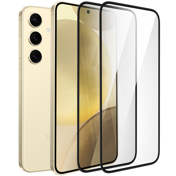 2x Szkło Hartowane do Samsung Galaxy S24+/S25+ Plus, ERBORD 3D pełne, szybka na cały ekran