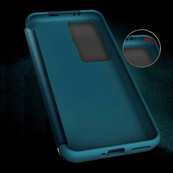 Etui do Huawei P60 Pro, z klapką Side View, niebieskie