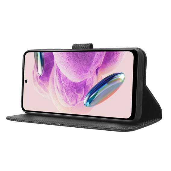 Etui z klapką do Xiaomi Redmi Note 12S 4G, Wallet Smart Magnet, czarne