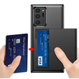 Etui do Samsung Galaxy Note 20 Ultra, Sliding Card Holder, czarne