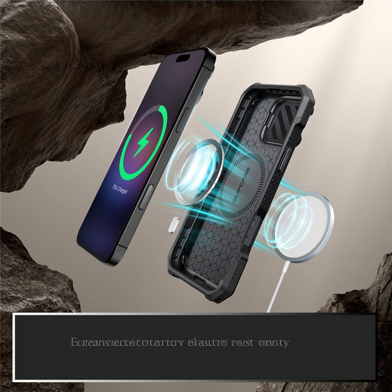 Etui Supcase do iPhone 16, Unicorn Beetle XT, Czarne