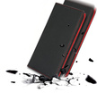 Etui z klapką do Samsung Galaxy S25 Edge, Litchi Skin Grain, czarne
