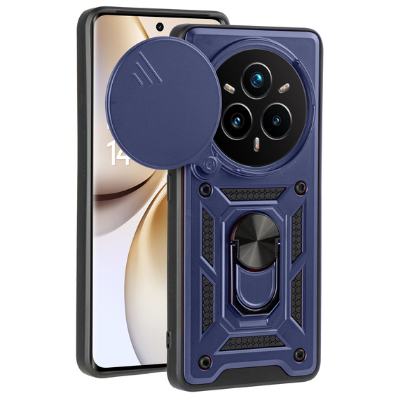 Etui pancerne do Realme 14 Pro 5G, CamShield Slide, niebieskie