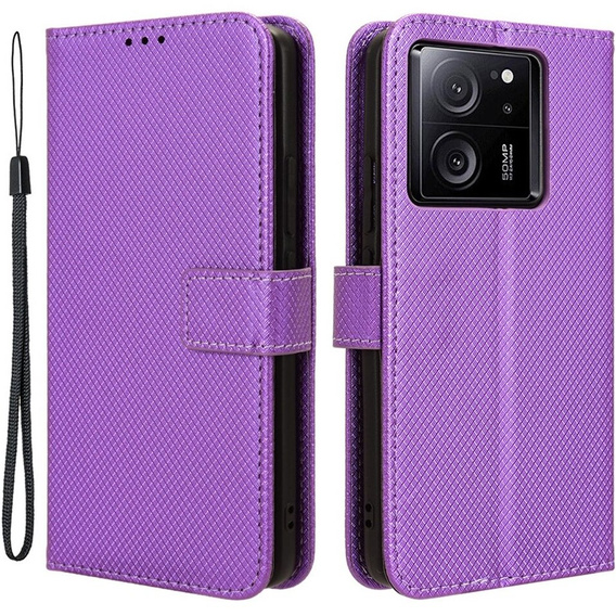 Etui z klapką do Xiaomi 13T / 13T Pro / Redmi K60 Ultra, Smart Magnet, fioletowe