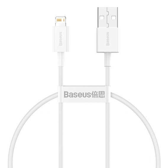 Kabel USB do Lightning Baseus Superior Series, 2.4A, 0.25m - biały