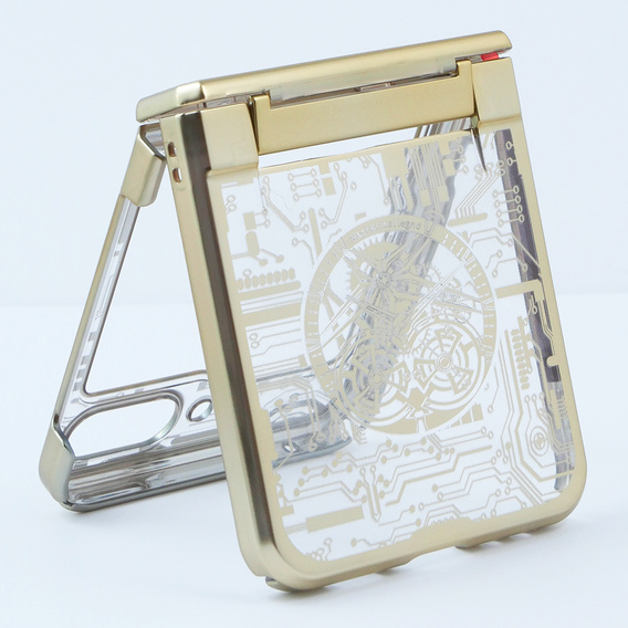 Etui do Samsung Galaxy Z Flip 5 5G, Mechanical Legend, złote