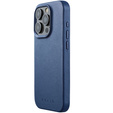 Etui Mujjo Skórzane do iPhone 16 Pro Max, MagSafe, niebieskie