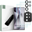 2x Szkło Tech-Protect + szkło na aparat, Supreme set, do Samsung Galaxy S24 Ultra, przezroczyste