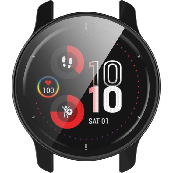 2w1 Etui + Szkło Hartowane do Garmin Venu 2 Plus, Czarne