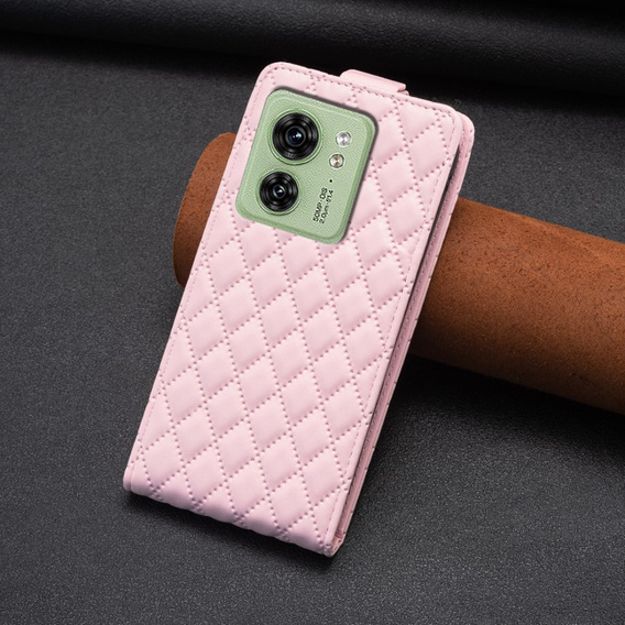 Etui z klapką do Motorola Edge 40 5G, Wallet, BINFEN COLOR, różowe