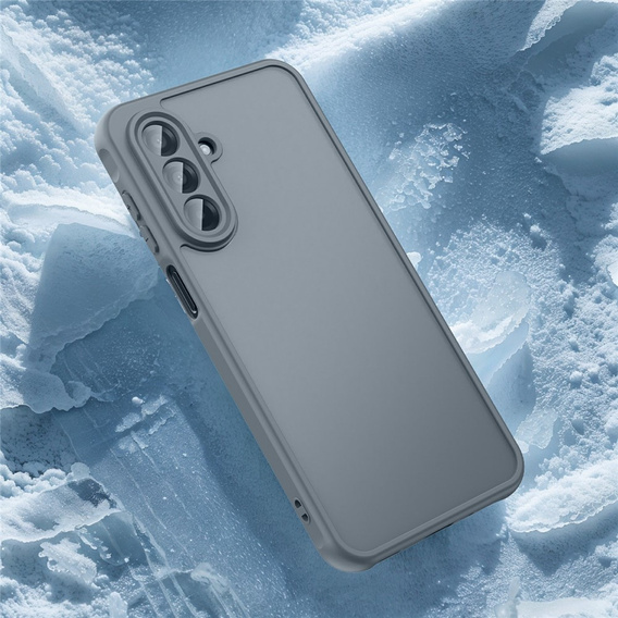 Etui Matt Case do Samsung Galaxy A17 5G, przydymione z czarnymi bokami